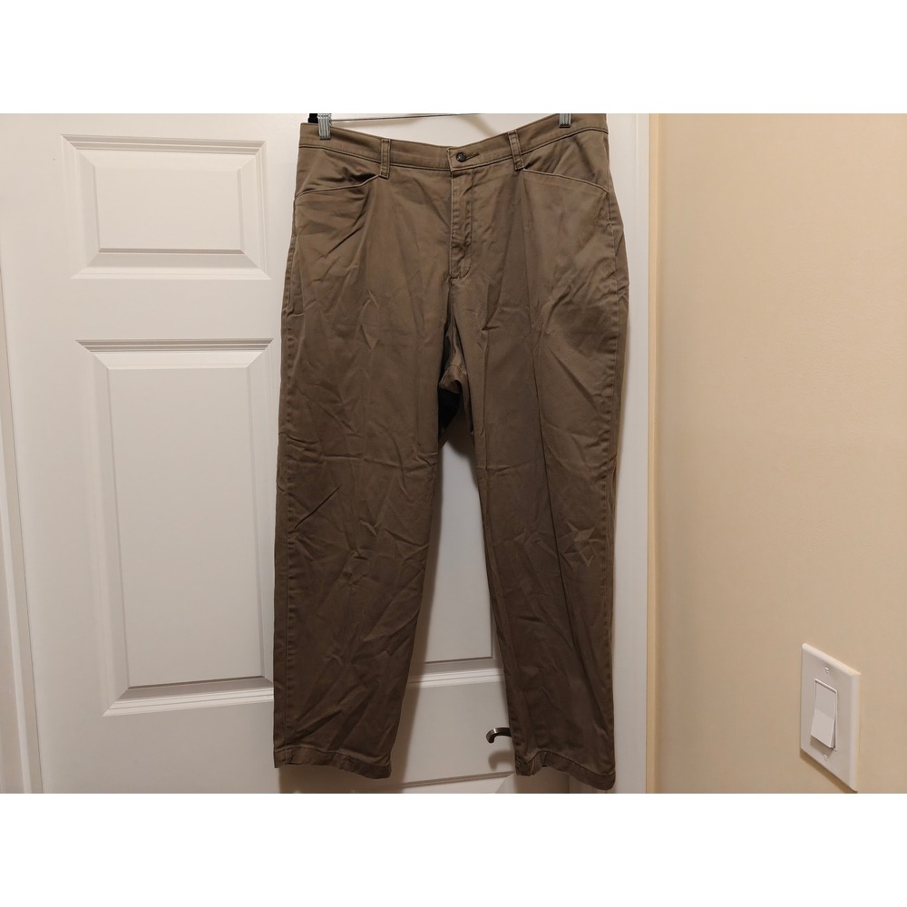 Lee At The Waist Womens 16W P Olive Khaki Chino Straight Leg Pants 485A433‎
